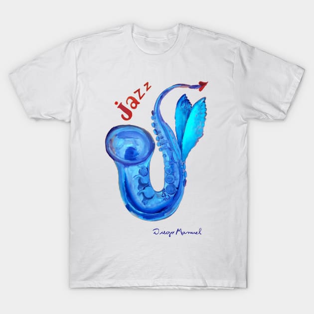 Pigeon winged sax T-Shirt by diegomanuel